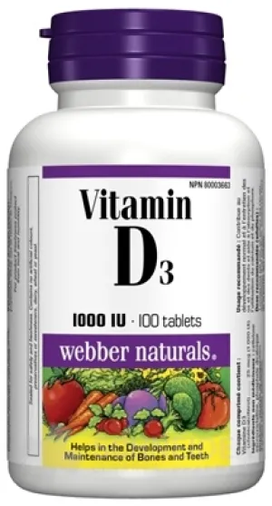 Webber Naturals Vitamin D3 1000 IE