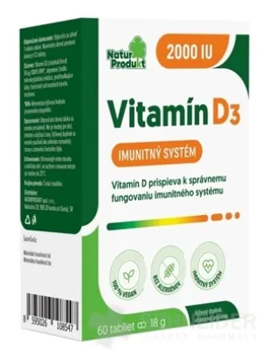 NaturProdukt Vitamín D3 2000 IU