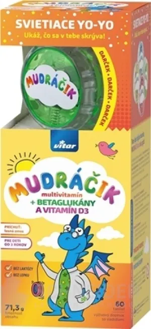 VITAR MUDRÁČIK multivitamín + BETAGLUKÁNY