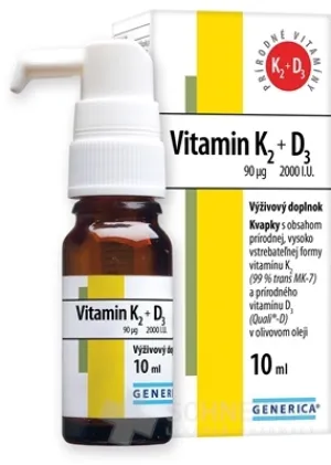 GENERICA Vitamin K2 90 µg + D3 2000 I.U.