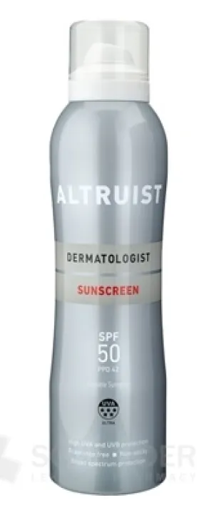 ALTRUIST Neviditeľný opaľovací sprej SPF 50
