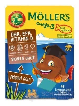 Möller's Omega-3 Želé rybičky Cola 45 tbl.