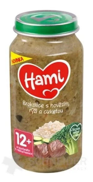 Hami-Beilage Brokkoli mit Rindfleisch, Reis und Zucchini