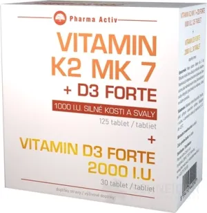 Pharma Activ Vitamin K2 MK 7 + D3 FORTE 1000 IE