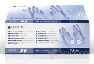 LIVSANE Premium gepuderte Latexhandschuhe (M)