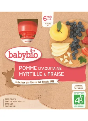 BabyBIO Apfel Blaubeere Erdbeere