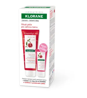 Klorane Shampoo mit Granatapfelextrakt 200 ml + Klorane Balsam mit Granatapfelextrakt 50 ml