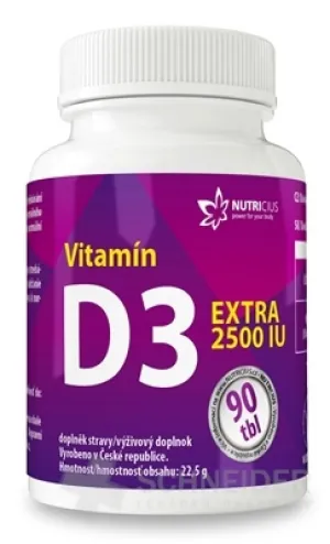 NUTRICIUS Vitamin D3 EXTRA 2500 IE