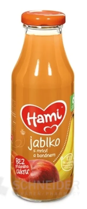 Hami trinkt Apfel mit Karotte und Banane