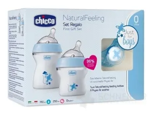 CHICCO Set Geschenk Natural Feeling + Luftschnuller
