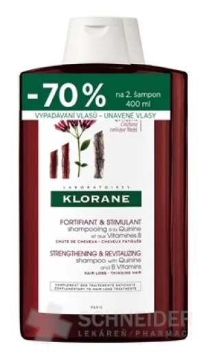 KLORANE SHAMPOO MIT CHININ UND VIT.B (DUO)