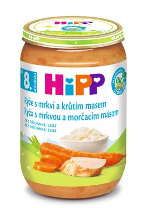 HiPP Prikrm BIO Reis mit Karotten und Putenfleisch