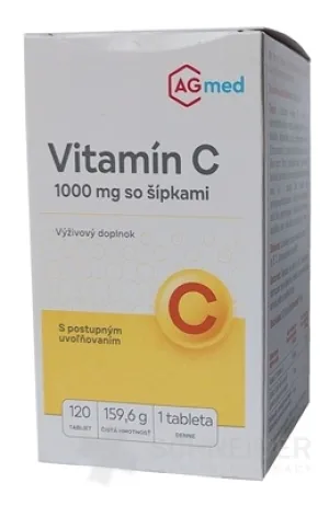 AGmed Vitamin C 1000 mg mit Pfeilen