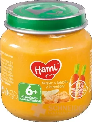 Hami-Beilage Karotten mit Kalbfleisch und Kartoffeln
