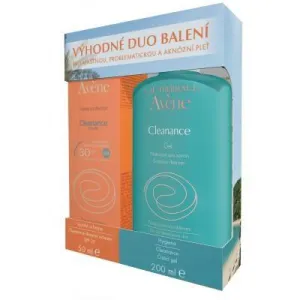 Avene Cleanance Solaire SPF30 Bräunungsemulsion für zu Akne neigende Haut + seifenfreies Reinigungsgel Cleanance