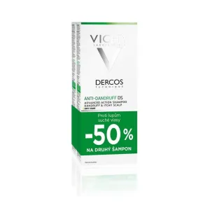 Vichy Dercos Anti-Schuppen-Shampoo für trockenes Haar, 2 x 200 ml