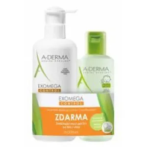 A-Derma Exomega Control Weichmachende Milch 400 ml + Weichmachendes Waschgel 2in1 200 ml