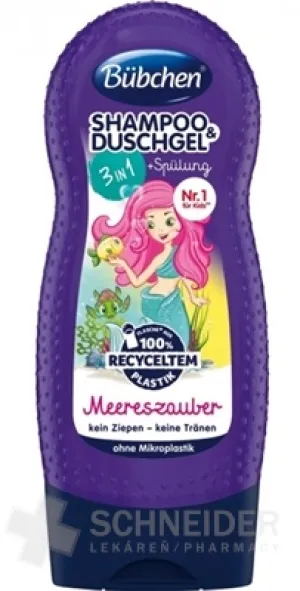 BUBCHEN KIDS SHP+SHOWER. GEL+COND. 3v1 MEERJUNGFRAU
