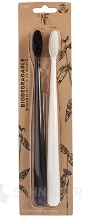 NFco. BIO-Zahnbürste SCHWARZ + WEISS
