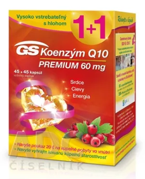 GS Coenzym Q10 60 mg Premium cps. 45 + 45