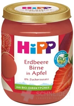 HiPP BIO Beilage Apfel, Erdbeeren und Birnen