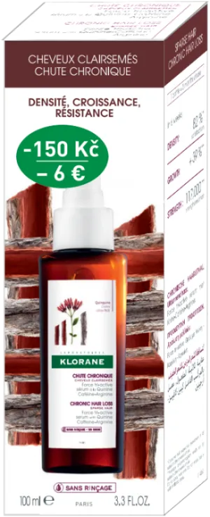 Klorane Force Tri-active – Serum mit Chinin-Koffein-Arginin-Komplex 100 ml