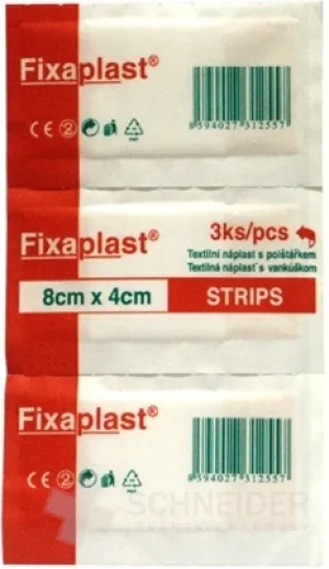 FIXAplast STRIPS Flicken 8x4 cm