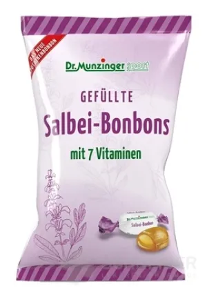 Dr.Munzinger Sport Gefüllte Salbei-Kräuter-Bonbons