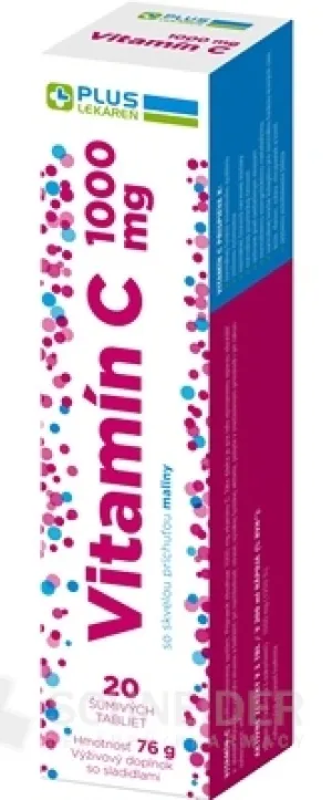 PLUS APOTHEKE Vitamin C 1000 mg Himbeergeschmack