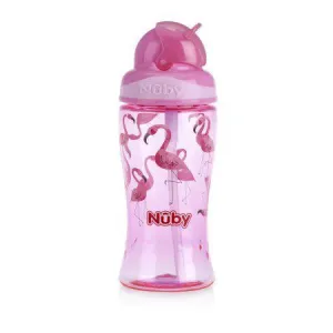 Nuby Auslaufsicherer Becher mit faltbarem Strohhalm