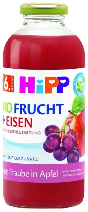 HiPP BIO Apfel und rote Trauben + Eisen