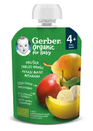 Gerber Bio-Beutel Birne, Apfel, Banane