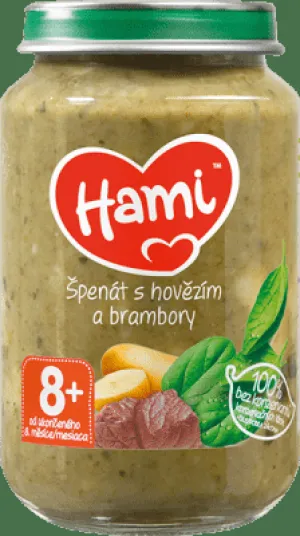 Hami-Beilage Spinat mit Rindfleisch und Kartoffeln