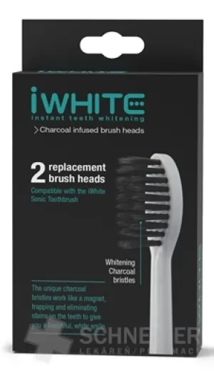 iWHITE Ersatzköpfe mit schwarzem Carbon