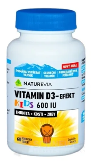 SWISS NATUREVIA VITAMIN D3-EFFEKT KIDS 600 IE