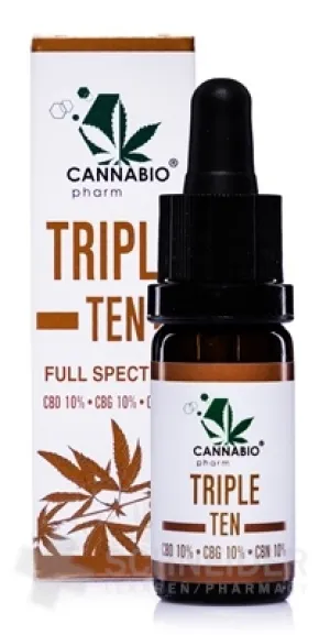 CANNABIOpharm TRIPLE TEN – CBD 10 % – CBG 10 % – CBN 10 %