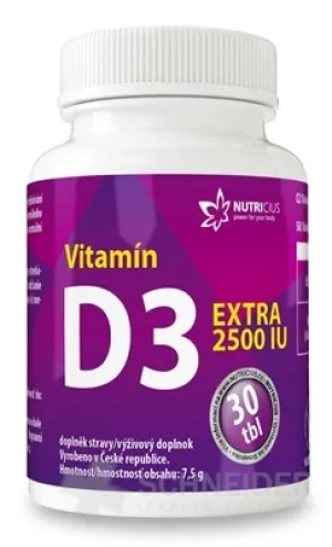 NUTRICIUS Vitamin D3 EXTRA 2500 IE