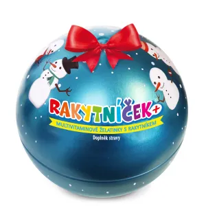 Sanddorn + Multivitamin-Gelatine 50 Stück - Blaue Weihnachtskugel