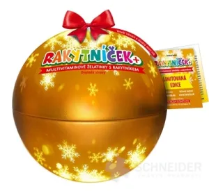 Sanddorn+ Multivitamin-Gelatine 50 Stück - Goldene Weihnachtskugel