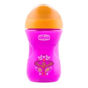 CHICCO Einfacher Becher mit hartem Mundstück 266 ml rosa/orange 12 Monate+
