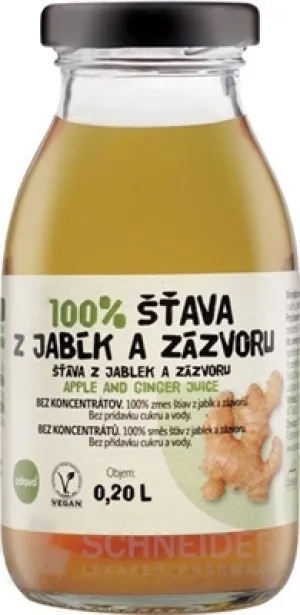 gesunder 100 % APFEL- UND INGWER-SAFT