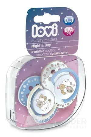 Dynamischer, beruhigender Schnuller LOVI Night&amp;Day