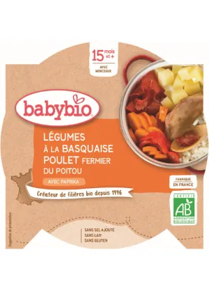 BabyBIO Gemüse mit baskischem Huhn und Reis