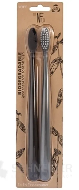 NFco. BIO-Zahnbürste SCHWARZ + GRAU