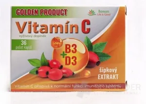 GOLDENES PRODUKT Vitamin C 500 mg + B3 + D3 + Pfeile