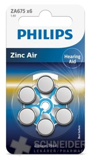 PHILIPS Zink-Luft-Batterien ZA675