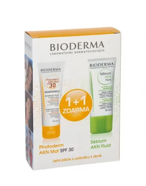 Bioderma Photoderm Akn Mat SPF30 mattierendes Fluid + Sébium AKN Fluid gegen Akne