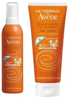 Avene Spray mit Sonnencreme für Kinder + Avene Sonnencreme für Kinder
