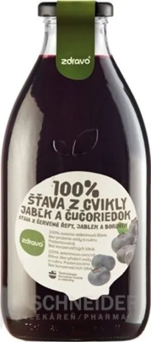 gesunder 100 % RÜBEN-, APFEL- UND HEIDELBEERSAFT