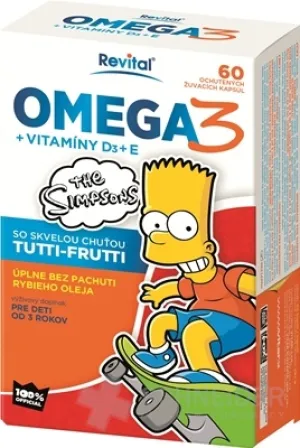 Revital OMEGA 3 + VITAMINE D3 + E Die Simpsons